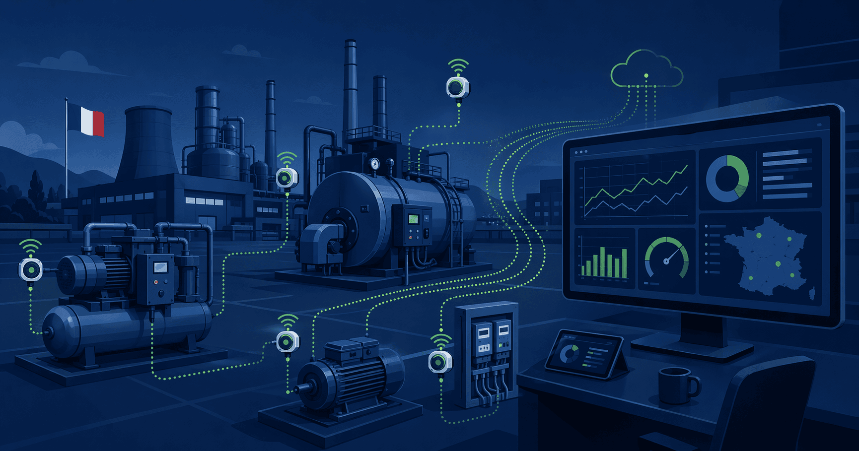 IoT industriel capteurs supervision usine